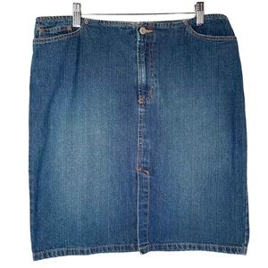 Blue Jean Skirt Zipper Front